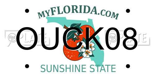 OUCK08 Florida License Plate