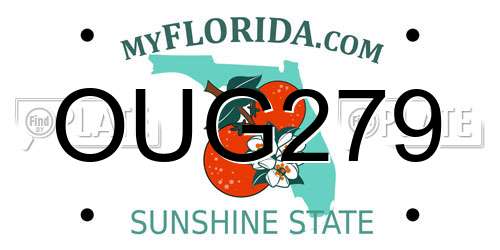 OUG279 Florida License Plate