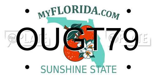 OUGT79 Florida License Plate
