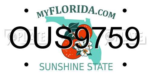OUS9759 Florida License Plate