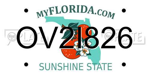 OV2I826 Florida License Plate