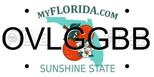 OVLGGBB Florida License Plate