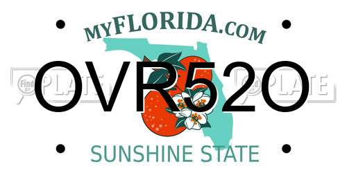 OVR52O Florida License Plate