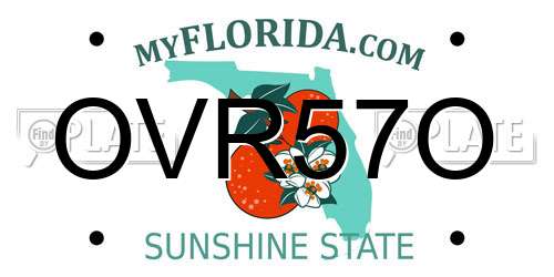 OVR57O Florida License Plate