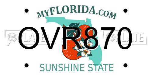 OVR870 Florida License Plate