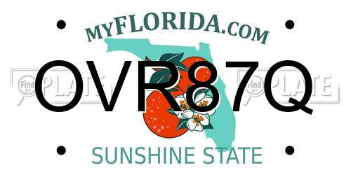 OVR87Q Florida License Plate