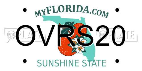 OVRS20 Florida License Plate