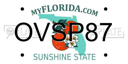 OVSP87 Florida License Plate