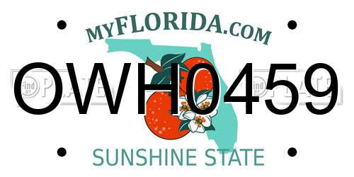 OWH0459 Florida License Plate