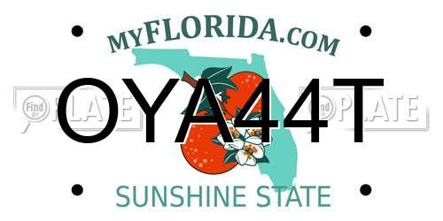 OYA44T Florida License Plate