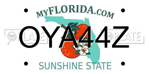 OYA44Z Florida License Plate