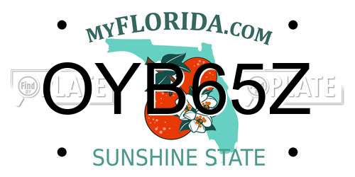 OYB65Z Florida License Plate