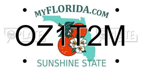 OZ1T2M Florida License Plate