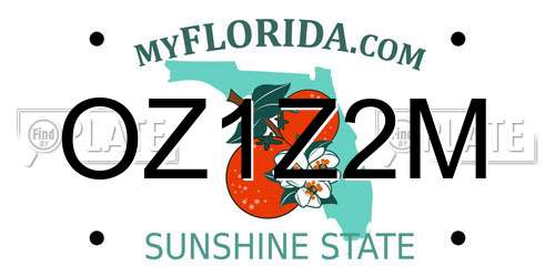 OZ1Z2M Florida License Plate