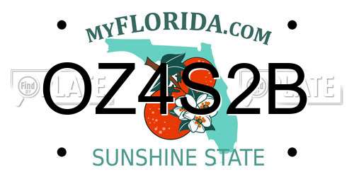 OZ4S2B Florida License Plate