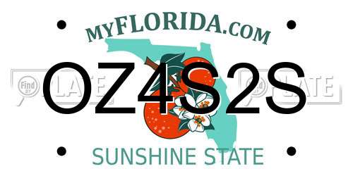 OZ4S2S Florida License Plate