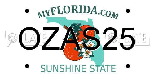 OZAS25 Florida License Plate