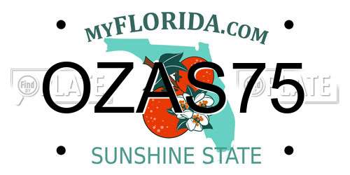 OZAS75 Florida License Plate