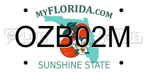 OZB02M Florida License Plate