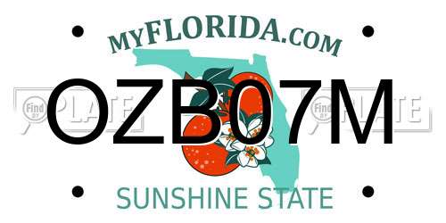 OZB07M Florida License Plate