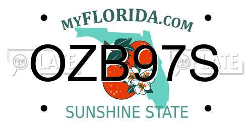 OZB97S Florida License Plate