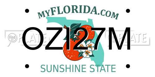 OZI27M Florida License Plate