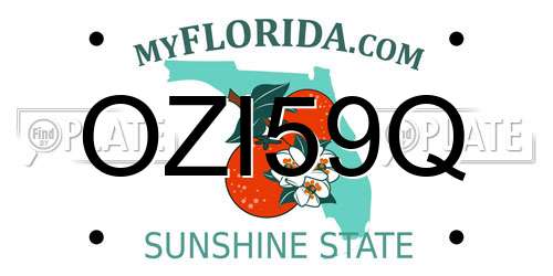 OZI59Q Florida License Plate