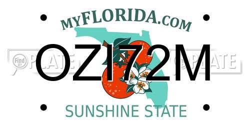 OZI72M Florida License Plate