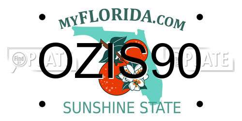 OZIS90 Florida License Plate