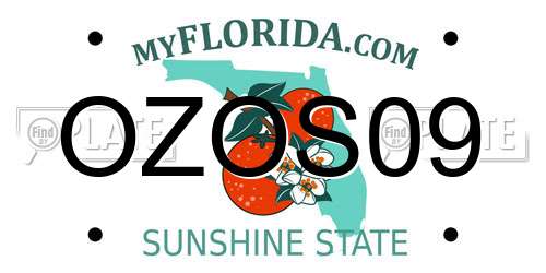 OZOS09 Florida License Plate