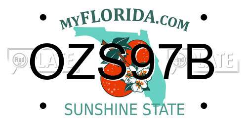 OZS97B Florida License Plate