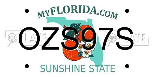 OZS97S Florida License Plate