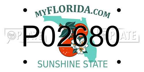 P02680 Florida License Plate