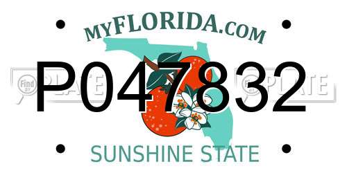 P047832 Florida License Plate