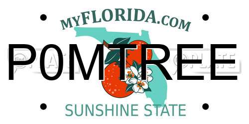 P0MTREE Florida License Plate