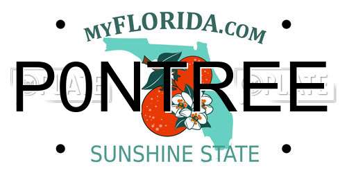 P0NTREE Florida License Plate