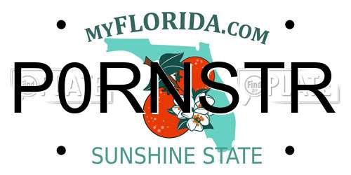 P0RNSTR Florida License Plate
