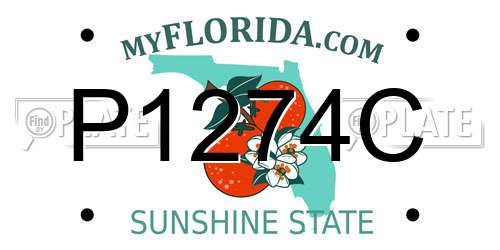 P1274C Florida License Plate