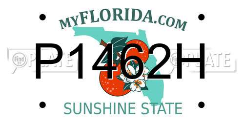 P1462H Florida License Plate