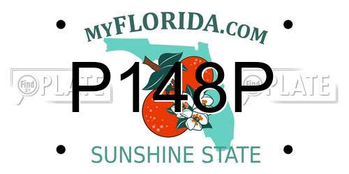 P148P Florida License Plate