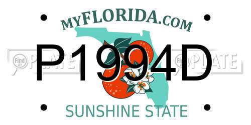 P1994D Florida License Plate