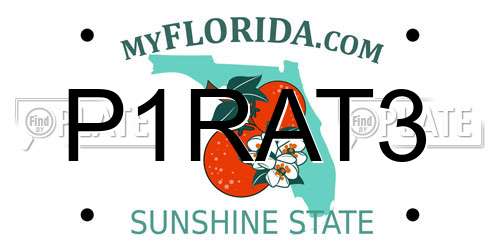 P1RAT3 Florida License Plate