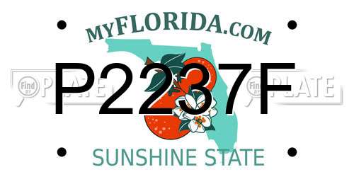 P2237F Florida License Plate