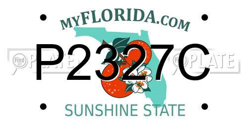 P2327C Florida License Plate
