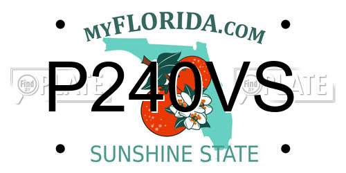 P240VS Florida License Plate