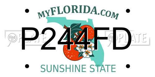 P244FD Florida License Plate