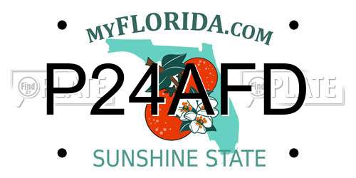P24AFD Florida License Plate