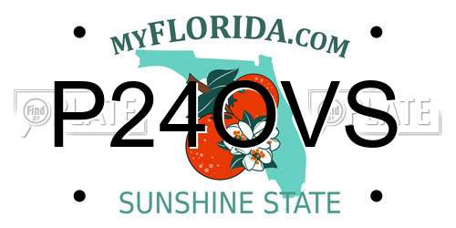 P24OVS Florida License Plate