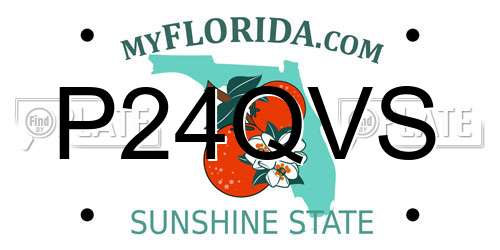P24QVS Florida License Plate