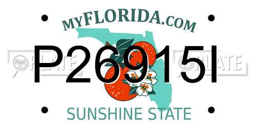 P26915I Florida License Plate